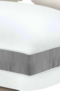 Queen Size Gusseted White Microfiber Pillows 2-Pack
Set of 2 Quilted Pillows with Grey Piping for All Sleep Positions
Medium Firm Bed Pillows for Queen Beds
Gusseted Pillow Design for Better Support and Comfort
Side View of Quilted Pillows Showing Grey Piping Details