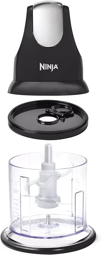 Ninja Express Chop NJ100C Electric Food Chopper – 200W, 16 oz Bowl, One-Touch Pulse, BPA-Free