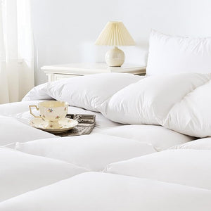 Tikuns Goose Down & Feather Duvet Insert – 100% Cotton Winter Comforter, Assorted size