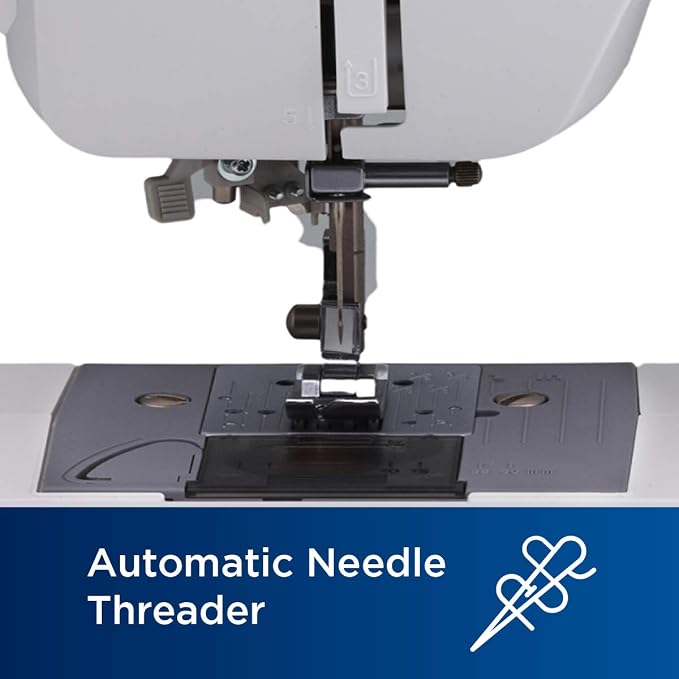 Brother XM2701 Sewing Machine – 27 Stitches, Automatic Needle Threader, 1-Step Buttonhole & 6 Sewing Feet