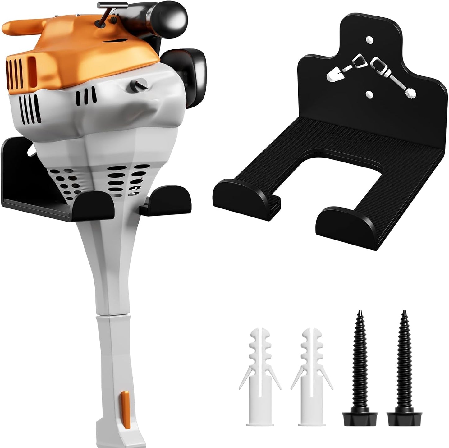 Garden Power Tool Hanger Wall Mount Rack for Grass Trimmer & Hedge Trimmer Heavy Duty Steel Holder TH11152