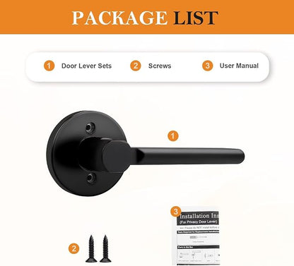 Gobrico Black Dummy Door Handle – Single-Sided Non-Turning Interior Lever for Closet & Pantry Doors