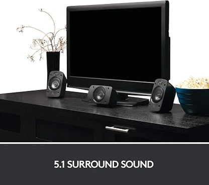 Logitech Z906 5.1 Surround Sound Speaker System – THX Certified, Dolby Digital & DTS, 1000W Peak Power, Subwoofer & Remote