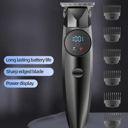 RDRVA Men’s Body & Groin Hair Trimmer – Waterproof Cordless Rechargeable Groomer with Ceramic Blade, LED Display & 6 Guide Combs,