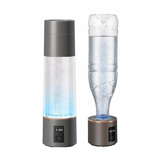 Tengertang 270ML Hydrogen Water Bottle Generator – Rechargeable SPE PEM Hydrogen Water Ionizer with LED Display