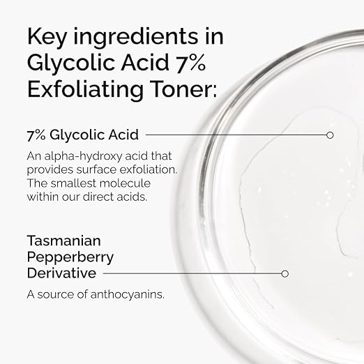 The Ordinary Glycolic Acid 7% Exfoliating Toner – 240ml AHA Facial Toner for Smoother Skin, Brighter Complexion & Even-Looking Skin Tone, Fragrance-Free