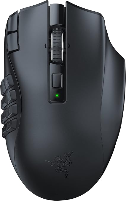 Razer Naga V2 HyperSpeed Wireless MMO Gaming Mouse – 30K DPI Optical Sensor, 19 Programmable Buttons, Bluetooth & 2.4GHz
