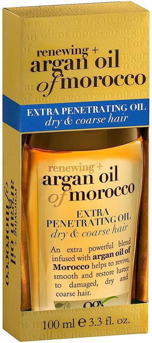 OGX Renewing + Argan Oil of Morocco Penetrating Hair Oil – Anti-Frizz Shine Treatment, 100 mL