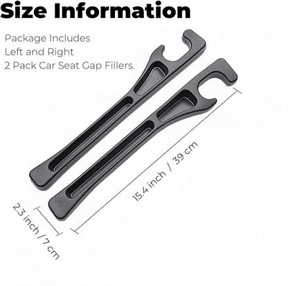 EnzeroTools Car Seat Gap Filler – 2-Pack No-Drop Seat Side Organizer with Phone Holder, Universal Fit