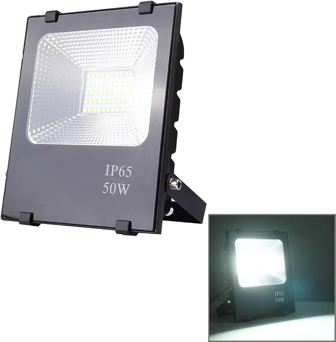 HUBINGRONG 50W LED Flood Light – IP65 Waterproof Outdoor Floodlight 2700K-6500K, AC 85-265V
