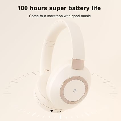 EAORUL Wireless Noise Cancelling Headphones – Bluetooth 5.3 Over-Ear ANC Headphones, 100-Hour Battery, 40mm Drivers, Deep Bass