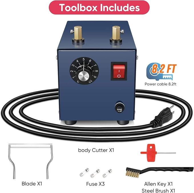ROMECH 160W Electric Hot Knife Rope Cutter – Bench Mount Thermal Cutting & Heat Sealing Tool for Rope, Webbing & Fabric