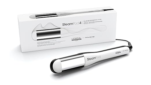 L'Oréal Professionnel SteamPod 4 Steam Hair Straightener & Styler – Ceramic Flat Iron for Straightening, Waves & Curls