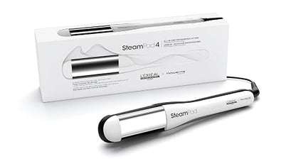 L'Oréal Professionnel SteamPod 4 Steam Hair Straightener & Styler – Ceramic Flat Iron for Straightening, Waves & Curls