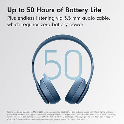 Beats Solo 4 Wireless Bluetooth On-Ear Headphones – 50-Hour Battery, Spatial Audio, USB-C & 3.5mm Audio