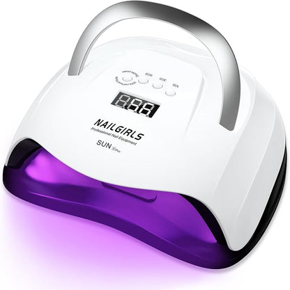 NAILGIRLS 268W UV LED Nail Lamp – Professional Gel Nail Dryer with 60 LED Beads, Auto Sensor, LCD Display & 4 Timer Settings for Home and Salon
