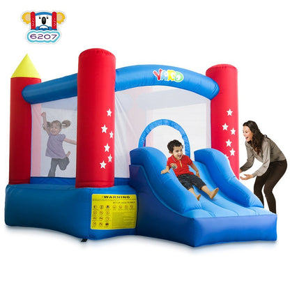 Commercial Grade Bounce House with Slide – 9.5′ x 6.6′ Kids Inflatable Bouncy Castle with Blower 6207