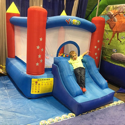 Commercial Grade Bounce House with Slide – 9.5′ x 6.6′ Kids Inflatable Bouncy Castle with Blower 6207