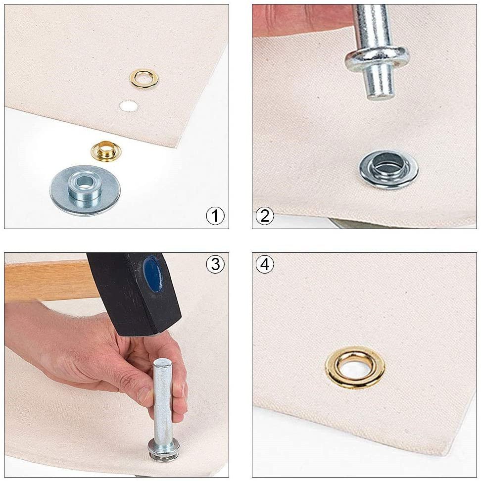 63 - Piece Tarp Repair Kit Brass Grommet Eyelet Tool Set for Canvas Tarps Tents Awnings S1347 - with | Sold by Uncle Wiener's Wholesale