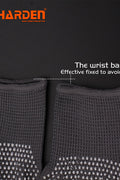 Harden 9 anti-slip garden gloves in gray and black
Comfortable gardening gloves with textured grip palms
Orange heavy-duty gloves for outdoor work
Multi-color work gloves displayed side by side
Durable gloves for gardening and tool handling
Protective gloves for landscaping and farm work