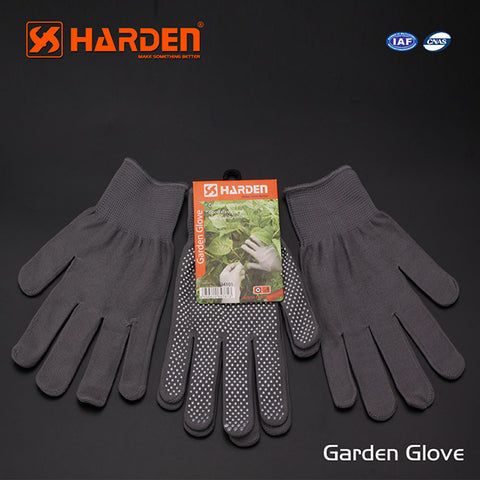 Harden 9 anti-slip garden gloves in gray and black
Comfortable gardening gloves with textured grip palms
Orange heavy-duty gloves for outdoor work
Multi-color work gloves displayed side by side
Durable gloves for gardening and tool handling
Protective gloves for landscaping and farm work