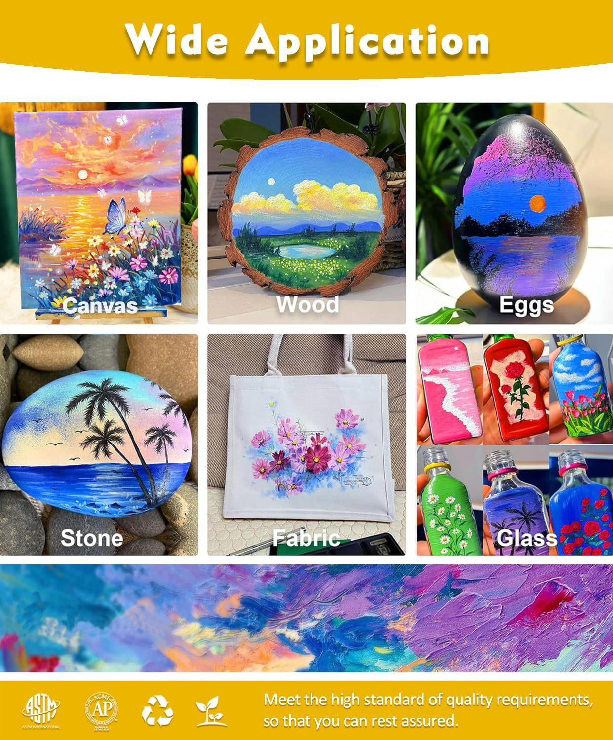 65 Piece Acrylic Painting Kit with Easel Canvas Brushes and Paints APS06530 - with | Sold by Uncle Wiener's Wholesale