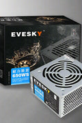 650W modular ATX power supply with flat black cables
80+ Gold-rated PSU with USA plug and quiet fan
Side view of 650W semi-modular gaming PSU
