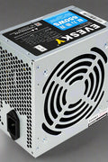 650W modular ATX power supply with flat black cables
80+ Gold-rated PSU with USA plug and quiet fan
Side view of 650W semi-modular gaming PSU