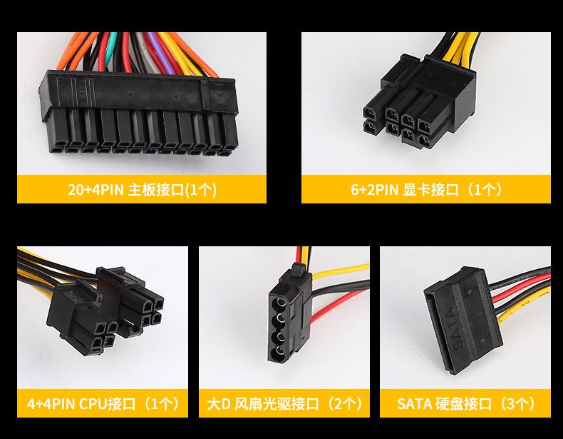 650W modular ATX power supply with flat black cables
80+ Gold-rated PSU with USA plug and quiet fan
Side view of 650W semi-modular gaming PSU