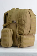 65L Army Assault Tactical Backpack – MOLLE Bug Out Bag A80431 | Military Hiking Rucksack for Men & Women - with Tan | Sold by Uncle Wiener's Wholesale