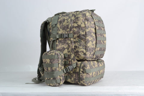 65L Army Assault Tactical Backpack – MOLLE Bug Out Bag A80431 | Military Hiking Rucksack for Men & Women - with Tan | Sold by Uncle Wiener's Wholesale