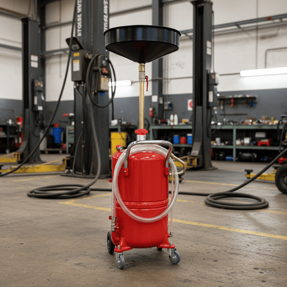 65L Portable Air Waste Oil Drainer | Heavy-Duty Mobile Oil Drain Tank T6065 - Furniture with | Sold by Uncle Wiener's Wholesale