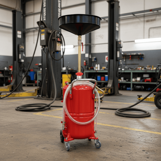 65L Portable Air Waste Oil Drainer | Heavy-Duty Mobile Oil Drain Tank T6065 - Furniture with | Sold by Uncle Wiener's Wholesale
