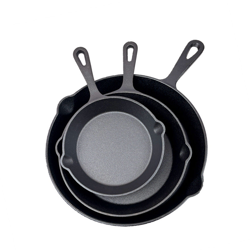 Cast Iron Skillet Set 3-Piece 6" 8" 10" Pre-Seasoned Frying Pans CI3SET