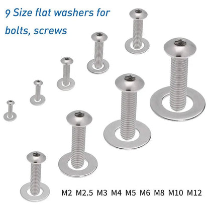 684pcs Flat Washer Stainless Steel Assortment Set FS010509 - with | Sold by Uncle Wiener's Wholesale