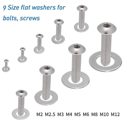 684pcs Flat Washer Stainless Steel Assortment Set FS010509 - with | Sold by Uncle Wiener's Wholesale