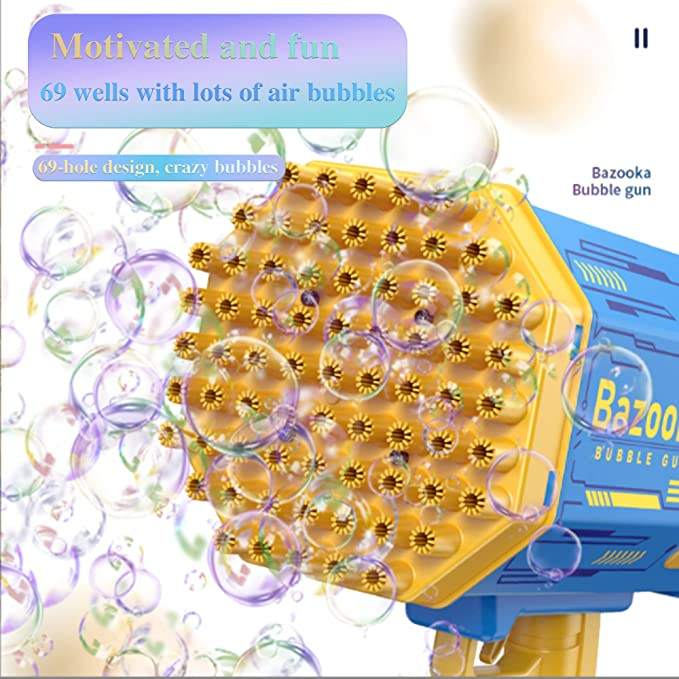 69 Hole Automatic Bubble Gun Machine High Output Bubble Blower Toy CPS339220 - with | Sold by Uncle Wiener's Wholesale