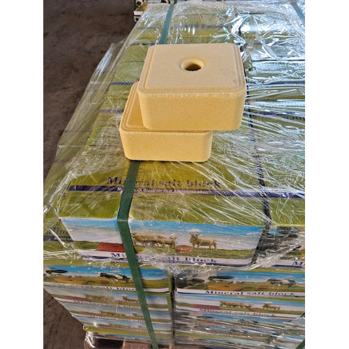 Brown Salt Block Mineral Lick for Cattle, Horses & Livestock – 5.5 lb & 11 lb Options