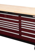 6FT 17 - Drawer Tool Bench Workstation & Tool Box – Heavy - Duty Rolling Workbench with Power Outlets & USB | Multi - Color Options - with Ghostfire Carbon Edition | Sold by Uncle Wiener's Wholesale