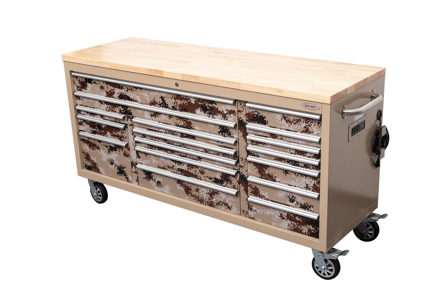 6FT 17 - Drawer Tool Bench Workstation & Tool Box – Heavy - Duty Rolling Workbench with Power Outlets & USB | Multi - Color Options - with SandStrike Digital | Sold by Uncle Wiener's Wholesale