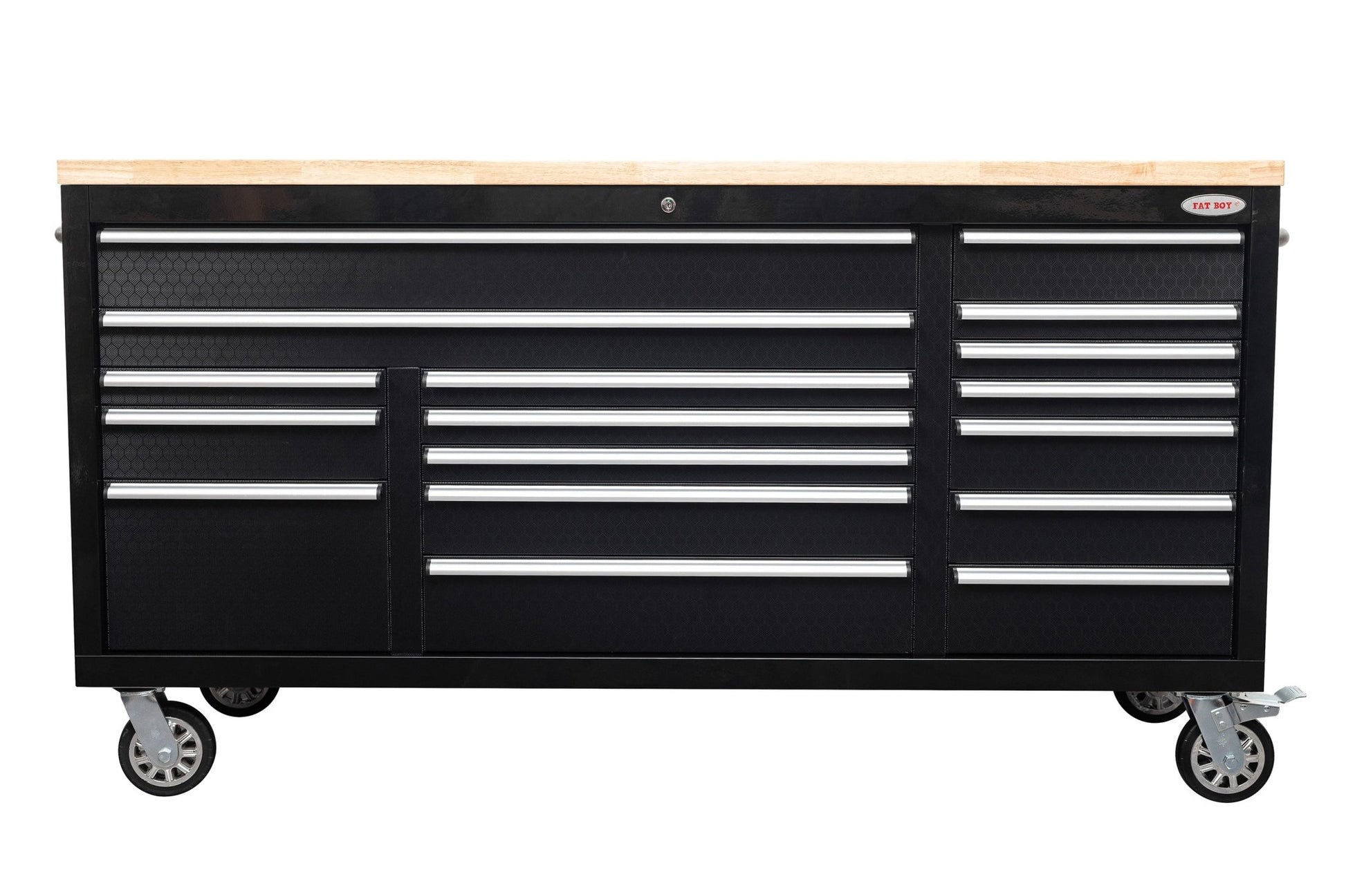 6FT 17 - Drawer Tool Bench Workstation & Tool Box – Heavy - Duty Rolling Workbench with Power Outlets & USB | Multi - Color Options - with Inferno Red Signature | Sold by Uncle Wiener's Wholesale