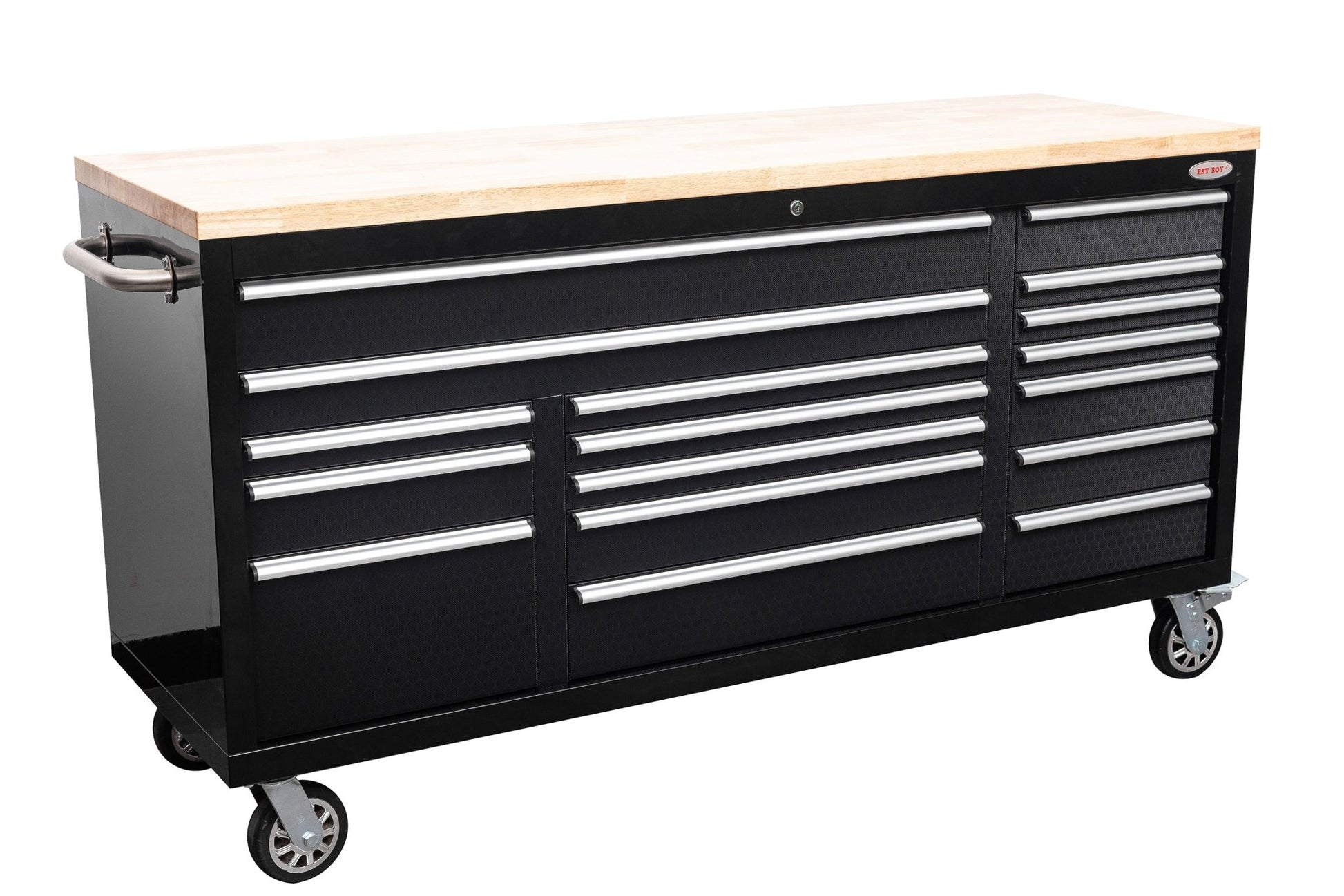 6FT 17 - Drawer Tool Bench Workstation & Tool Box – Heavy - Duty Rolling Workbench with Power Outlets & USB | Multi - Color Options - with Inferno Red Signature | Sold by Uncle Wiener's Wholesale