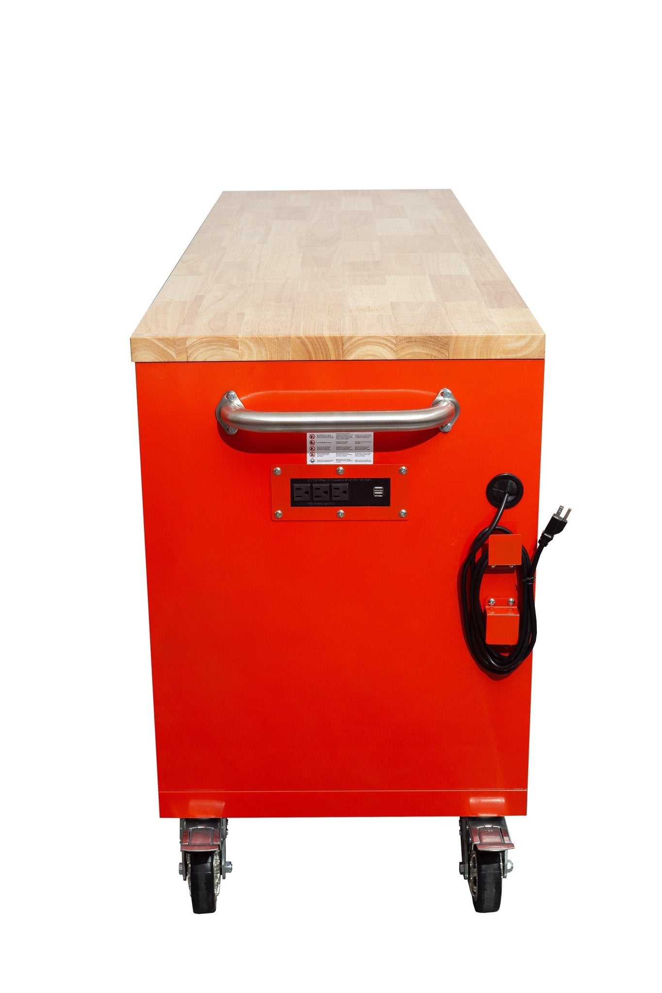 6FT 17 - Drawer Tool Bench Workstation & Tool Box – Heavy - Duty Rolling Workbench with Power Outlets & USB | Multi - Color Options - with Inferno Red | Sold by Uncle Wiener's Wholesale