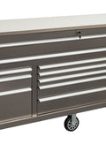 6FT 17 - Drawer Tool Bench Workstation & Tool Box – Heavy - Duty Rolling Workbench with Power Outlets & USB | Multi - Color Options - with Gunmetal Gray Anti Scratch | Sold by Uncle Wiener's Wholesale