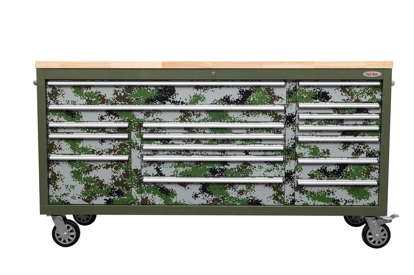 6FT 17 - Drawer Tool Bench Workstation & Tool Box – Heavy - Duty Rolling Workbench with Power Outlets & USB | Multi - Color Options - with Green Ops Digital | Sold by Uncle Wiener's Wholesale