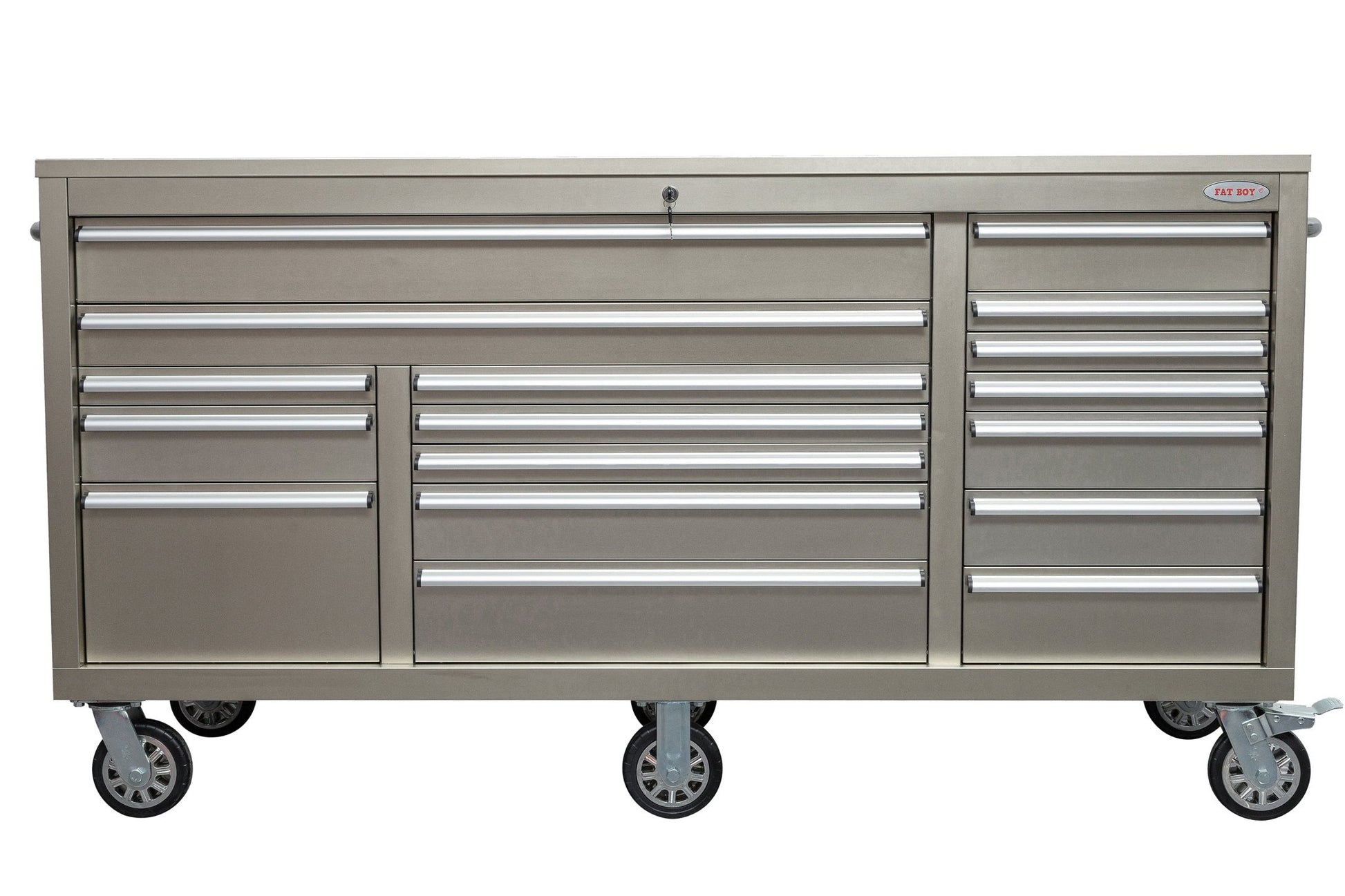 6FT 17 - Drawer Tool Bench Workstation & Tool Box – Heavy - Duty Rolling Workbench with Power Outlets & USB | Multi - Color Options - with Nickel Silver Anti Scratch | Sold by Uncle Wiener's Wholesale