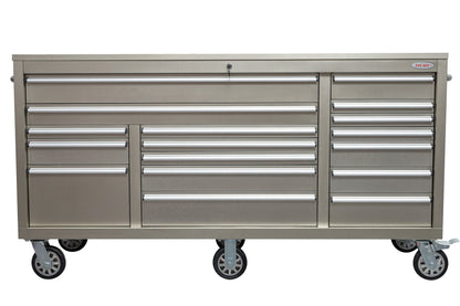 6FT 17 - Drawer Tool Bench Workstation & Tool Box – Heavy - Duty Rolling Workbench with Power Outlets & USB | Multi - Color Options - with Nickel Silver Anti Scratch | Sold by Uncle Wiener's Wholesale