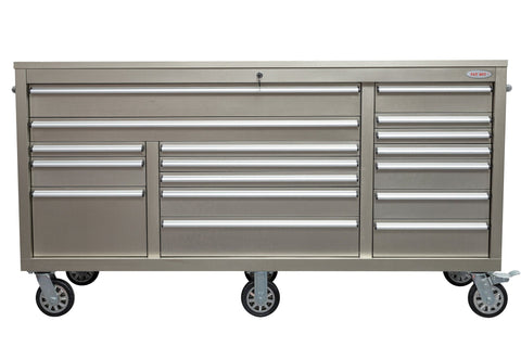 6FT 17 - Drawer Tool Bench Workstation & Tool Box – Heavy - Duty Rolling Workbench with Power Outlets & USB | Multi - Color Options - with Nickel Silver Anti Scratch | Sold by Uncle Wiener's Wholesale