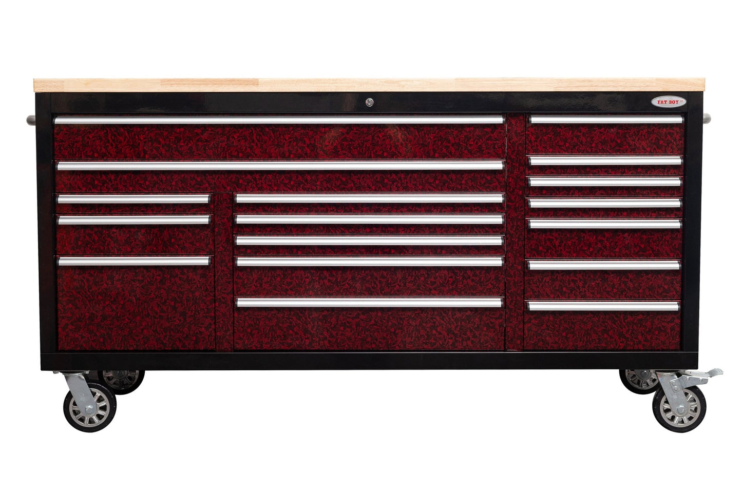 6FT 17 - Drawer Tool Bench Workstation & Tool Box – Heavy - Duty Rolling Workbench with Power Outlets & USB | Multi - Color Options - with Ghostfire Carbon Edition | Sold by Uncle Wiener's Wholesale