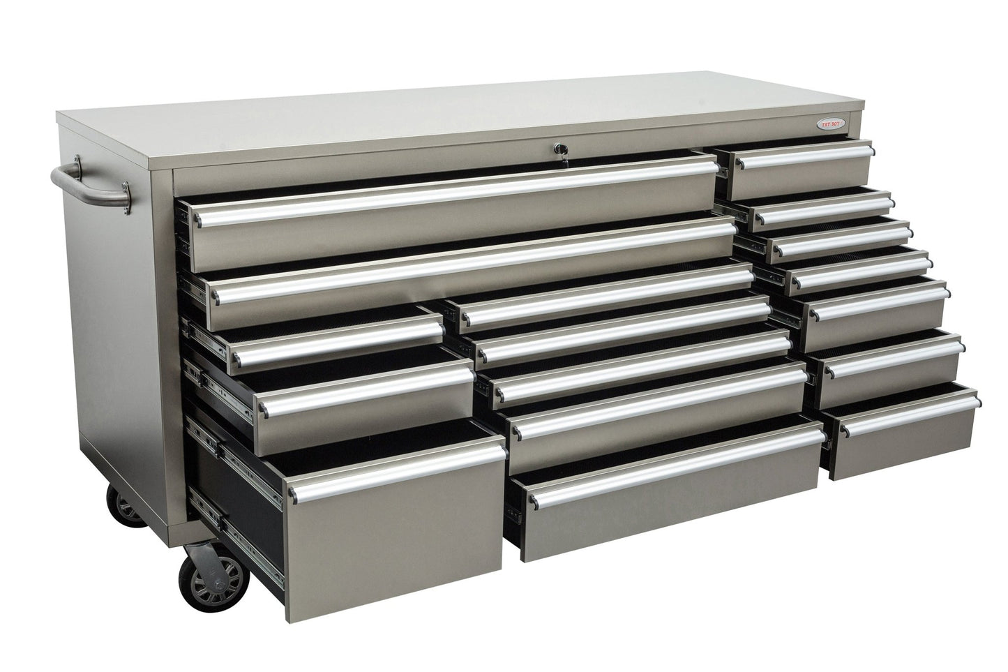 6FT 17 - Drawer Tool Bench Workstation & Tool Box – Heavy - Duty Rolling Workbench with Power Outlets & USB | Multi - Color Options - with Nickel Silver Anti Scratch | Sold by Uncle Wiener's Wholesale